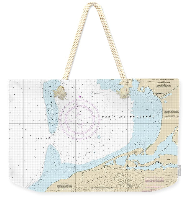 Nautical Chart-25675 Bahia De Boqueron - Weekender Tote Bag