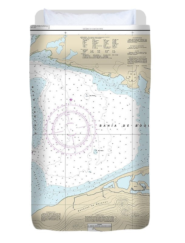 Nautical Chart-25675 Bahia De Boqueron - Duvet Cover
