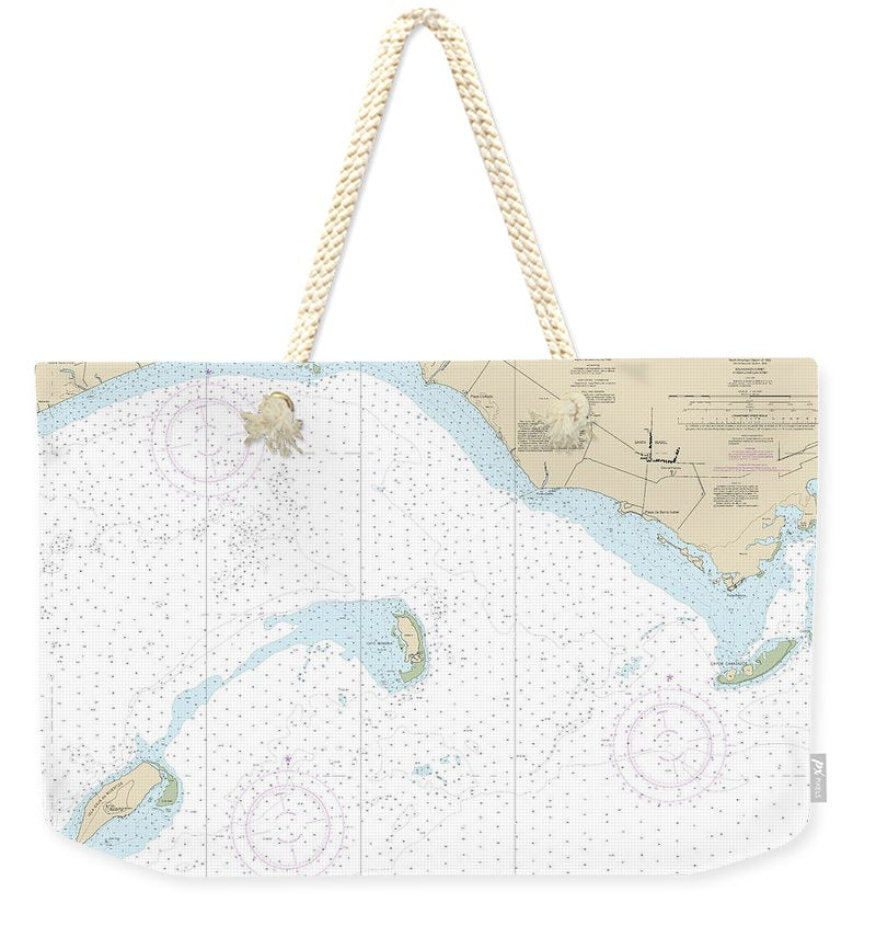 Nautical Chart-25685 Punta Petrona-lsla Caja De Muertos - Weekender Tote Bag