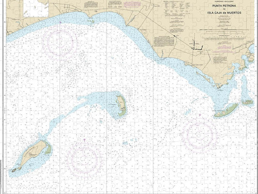 Nautical Chart 25685 Punta Petrona Lsla Caja De Muertos Puzzle