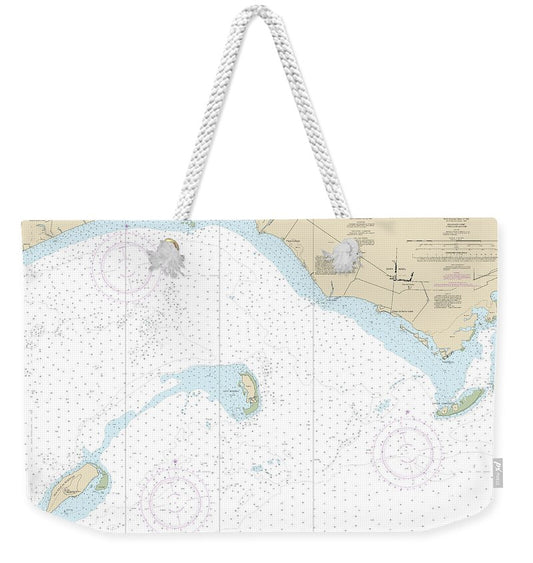 Nautical Chart-25685 Punta Petrona-lsla Caja De Muertos - Weekender Tote Bag