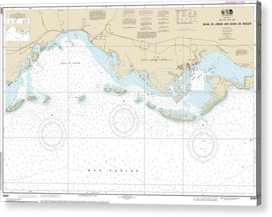 Nautical Chart-25687 Bahia De Jobos-Bahia De Rincon  Acrylic Print