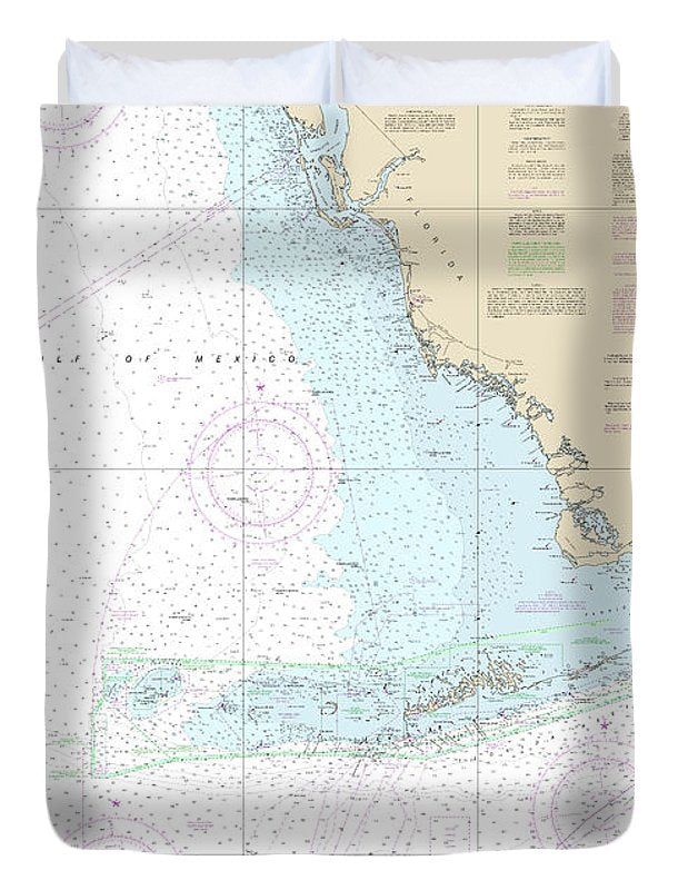 Nautical Chart-4148 Havana-tampa Bay - Duvet Cover