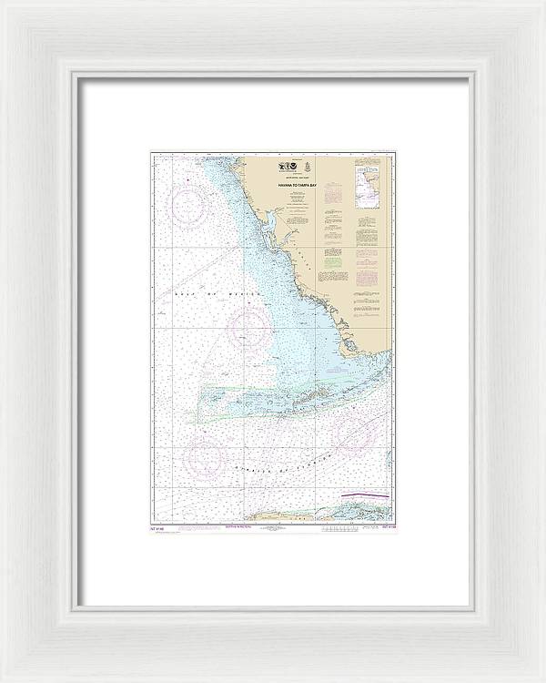 Nautical Chart-4148 Havana-tampa Bay - Framed Print