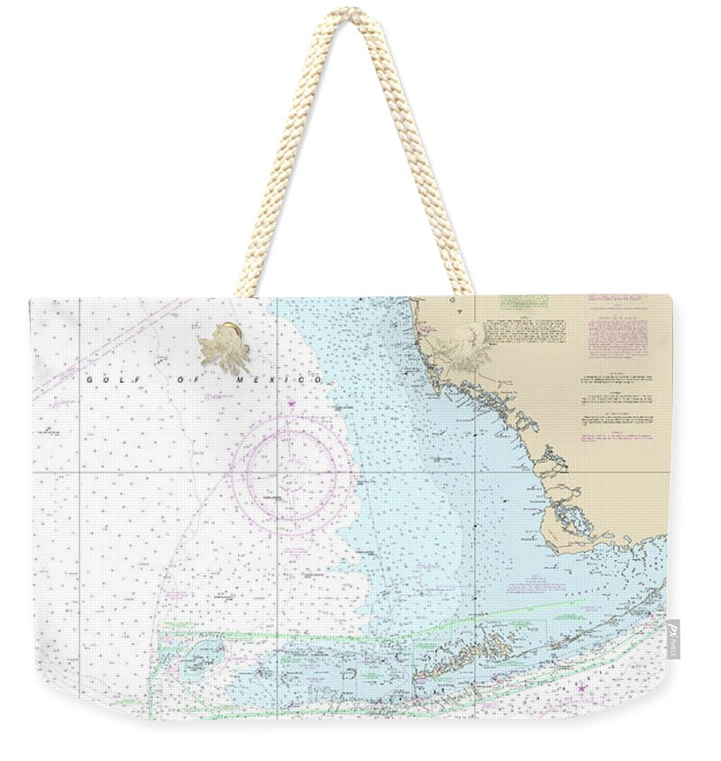 Nautical Chart-4148 Havana-tampa Bay - Weekender Tote Bag