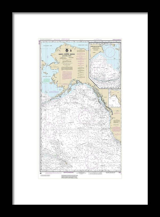 A beuatiful Framed Print of the Nautical Chart-50 North Pacific Ocean (Eastern Part) Bering Sea Continuation by SeaKoast