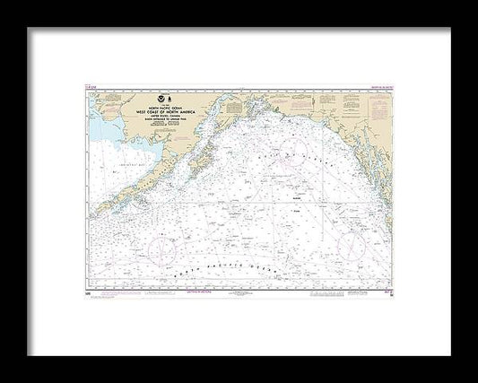 A beuatiful Framed Print of the Nautical Chart-500 West Coast-North America Dixon Ent-Unimak Pass by SeaKoast