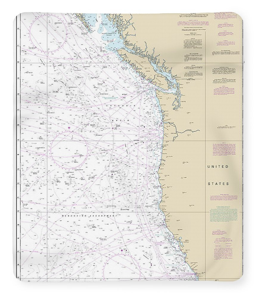 Nautical Chart-501 North Pacific Ocean West Coast-north America Mexican Border-dixon Entrance - Blanket