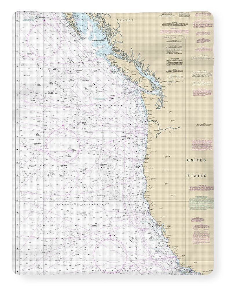 Nautical Chart-501 North Pacific Ocean West Coast-north America Mexican Border-dixon Entrance - Blanket