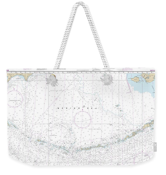 Nautical Chart-513 Bering Sea Southern Part - Weekender Tote Bag