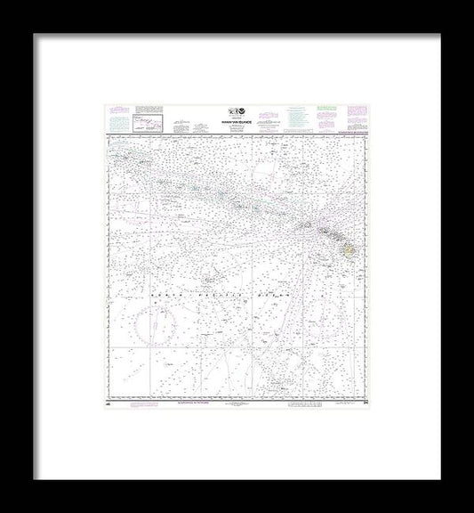 A beuatiful Framed Print of the Nautical Chart-540 Hawaiian Islands by SeaKoast