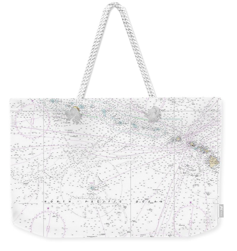 Nautical Chart-540 Hawaiian Islands - Weekender Tote Bag