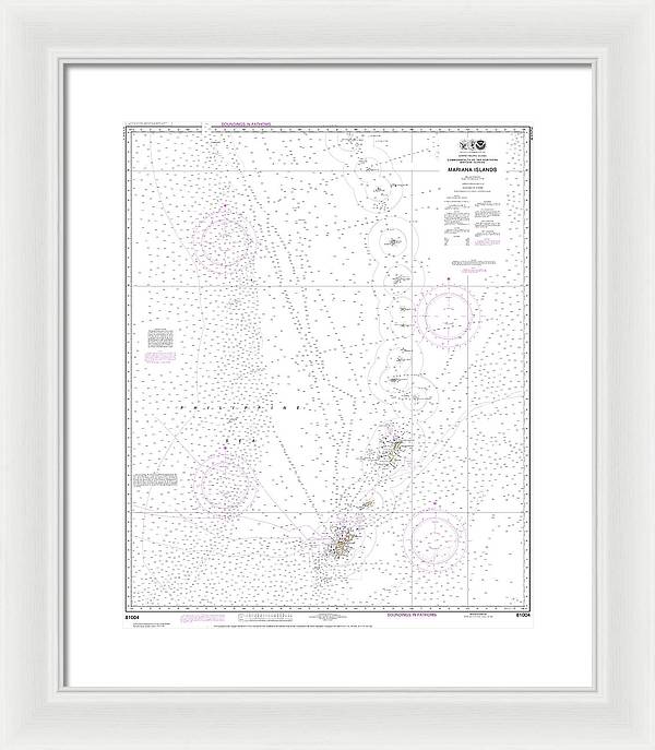 Nautical Chart-81004 Commonwealth-the Northern Mariana Islands - Framed Print