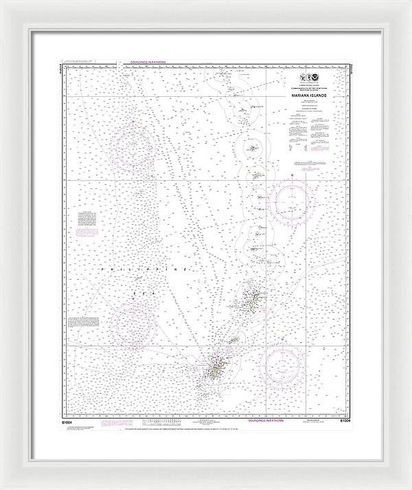 Nautical Chart-81004 Commonwealth-the Northern Mariana Islands - Framed Print