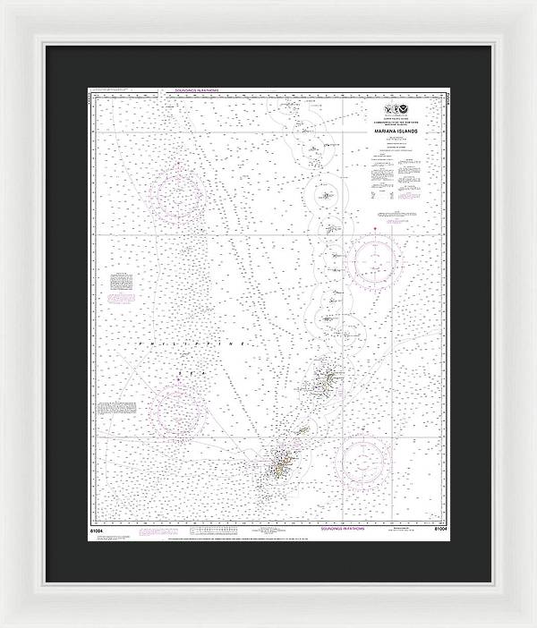 Nautical Chart-81004 Commonwealth-the Northern Mariana Islands - Framed Print