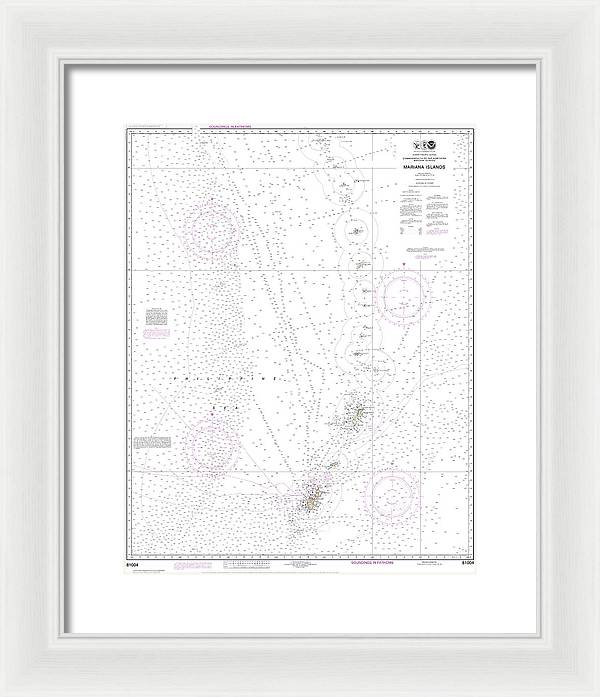 Nautical Chart-81004 Commonwealth-the Northern Mariana Islands - Framed Print