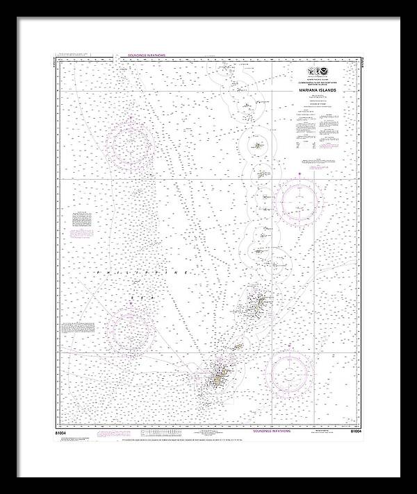 Nautical Chart-81004 Commonwealth-the Northern Mariana Islands - Framed Print