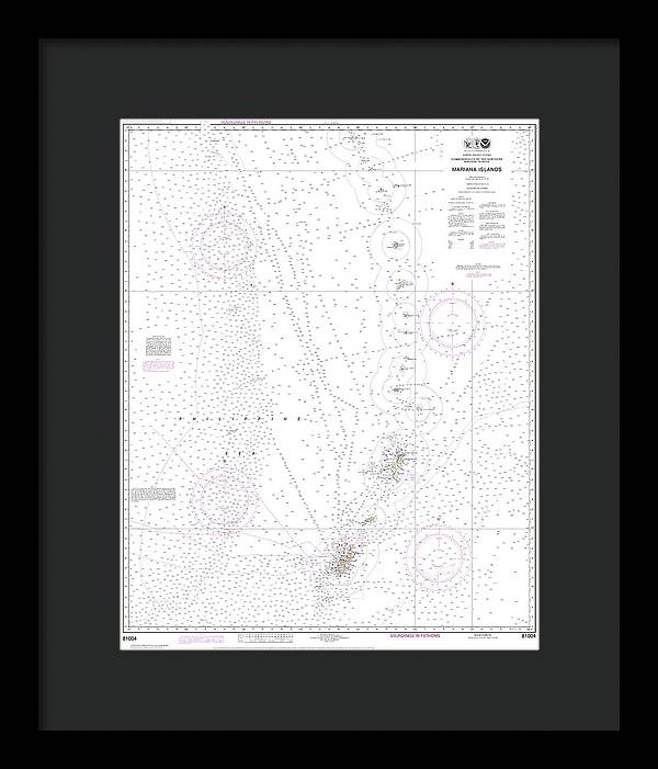 Nautical Chart-81004 Commonwealth-the Northern Mariana Islands - Framed Print