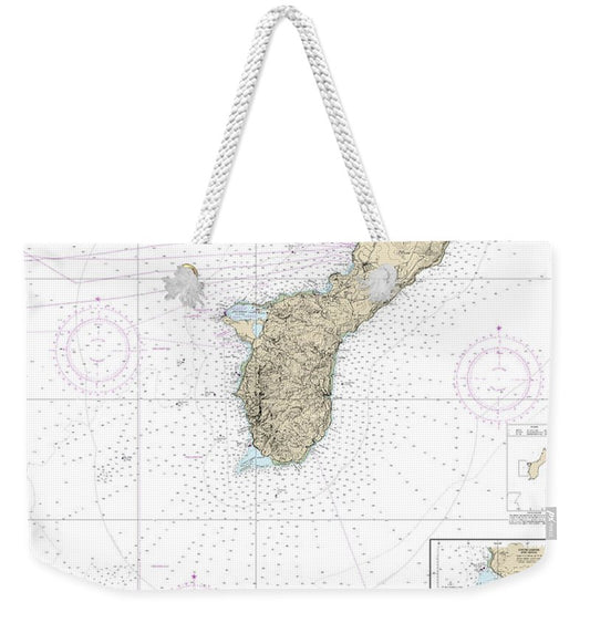 Nautical Chart-81048 Mariana Islands Island-guam Territory-guam, Cocos Lagoon - Weekender Tote Bag