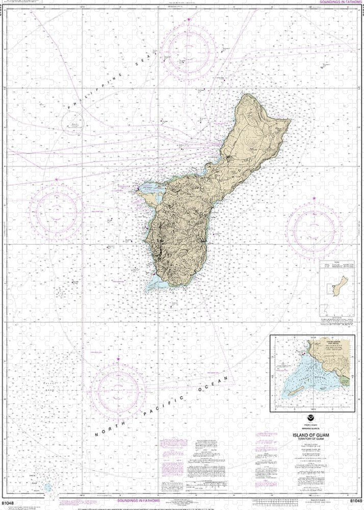 Nautical Chart-81048 Mariana Islands Island-guam Territory-guam, Cocos Lagoon - Puzzle