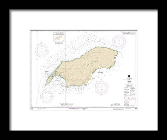 Nautical Chart-81063 Commonwealth-the Northern Mariana Islands Rota - Framed Print