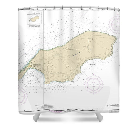 Nautical Chart 81063 Commonwealth The Northern Mariana Islands Rota Shower Curtain