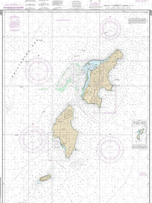 Nautical Chart 81067 Commonwealth The Northern Mariana Islands Saipan Tinian Puzzle