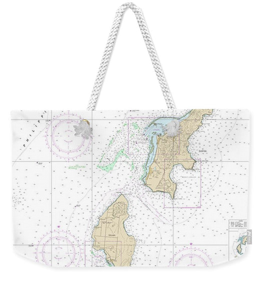 Nautical Chart-81067 Commonwealth-the Northern Mariana Islands Saipan-tinian - Weekender Tote Bag