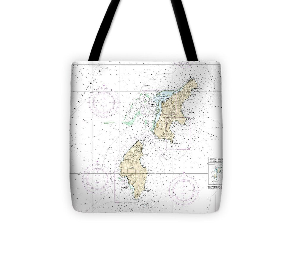 Nautical Chart 81067 Commonwealth The Northern Mariana Islands Saipan Tinian Tote Bag