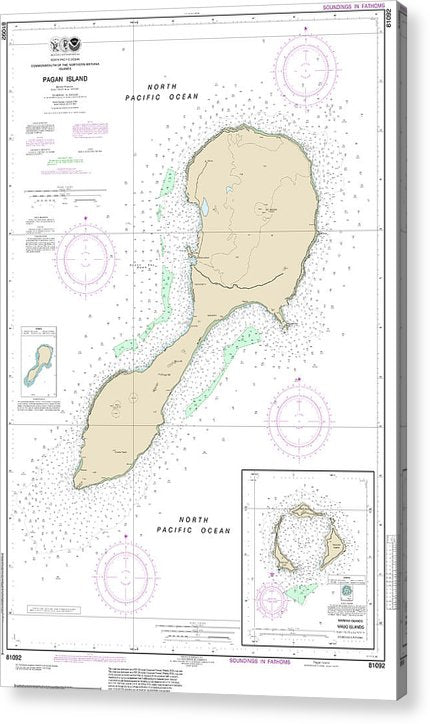 Nautical Chart-81092 Commonwealth-The Northern Mariana Islands  Acrylic Print