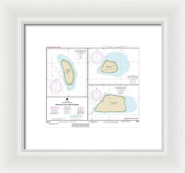 Nautical Chart-83116 Islands In The Pacific Ocean-jarvis, Bake-howland Islands - Framed Print