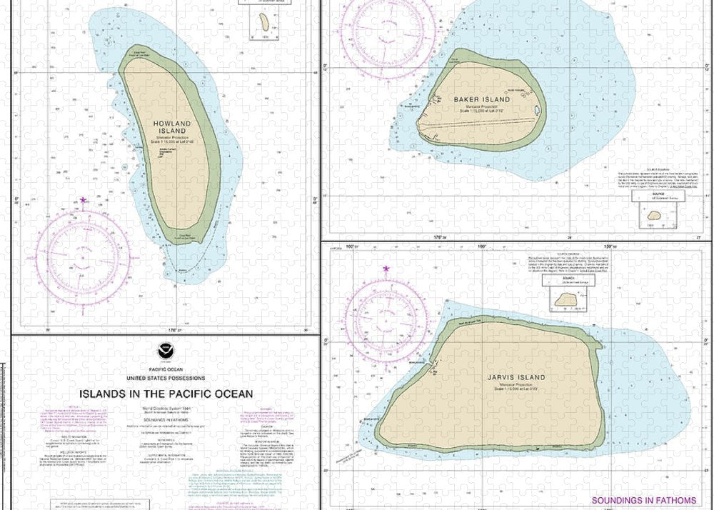 Nautical Chart-83116 Islands In The Pacific Ocean-jarvis, Bake-howland Islands - Puzzle