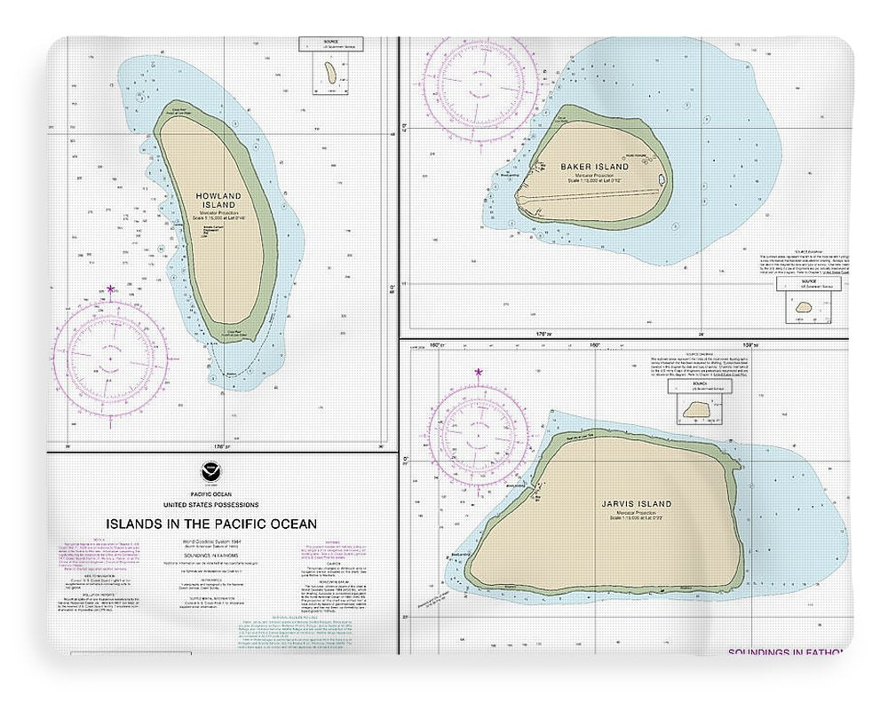 Nautical Chart-83116 Islands In The Pacific Ocean-jarvis, Bake-howland Islands - Blanket