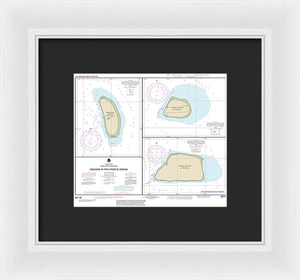 Nautical Chart-83116 Islands In The Pacific Ocean-jarvis, Bake-howland Islands - Framed Print