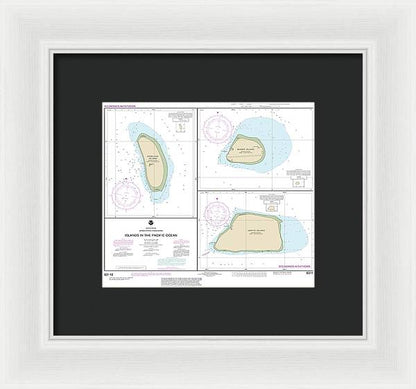 Nautical Chart-83116 Islands In The Pacific Ocean-Jarvis, Bake-Howland Islands - Framed Print  8" x 7"  Framed Nautical Chart Print by SeaKoast.