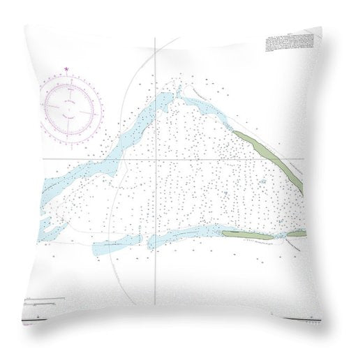 Nautical Chart-83153 United States Possesion Kingman Reef - Throw Pillow