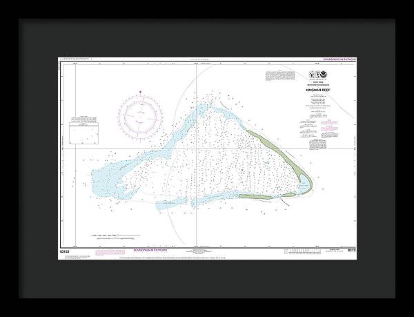 Nautical Chart-83153 United States Possesion Kingman Reef - Framed Print