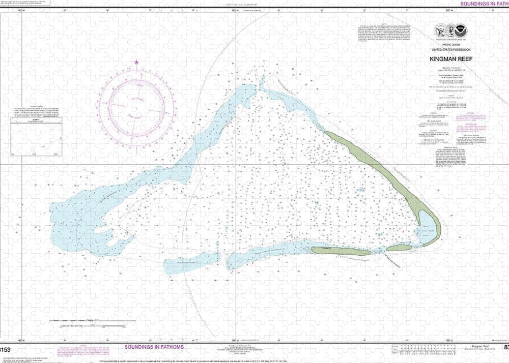 Nautical Chart-83153 United States Possesion Kingman Reef - Puzzle