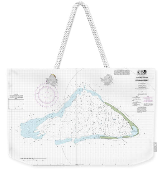 Nautical Chart-83153 United States Possesion Kingman Reef - Weekender Tote Bag