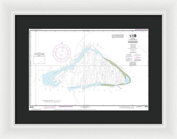 Nautical Chart-83153 United States Possesion Kingman Reef - Framed Print