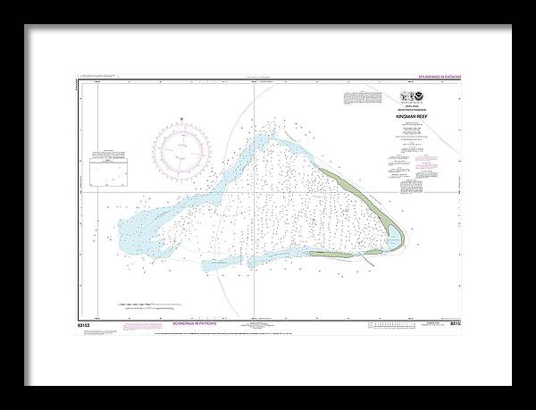 Nautical Chart-83153 United States Possesion Kingman Reef - Framed Print