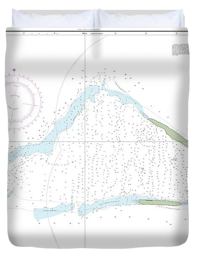 Nautical Chart-83153 United States Possesion Kingman Reef - Duvet Cover