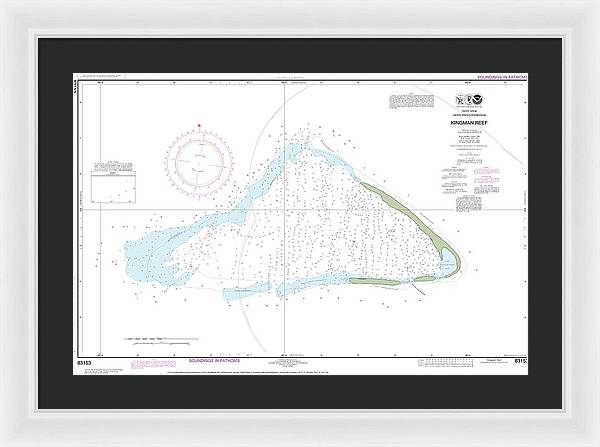 Nautical Chart-83153 United States Possesion Kingman Reef - Framed Print