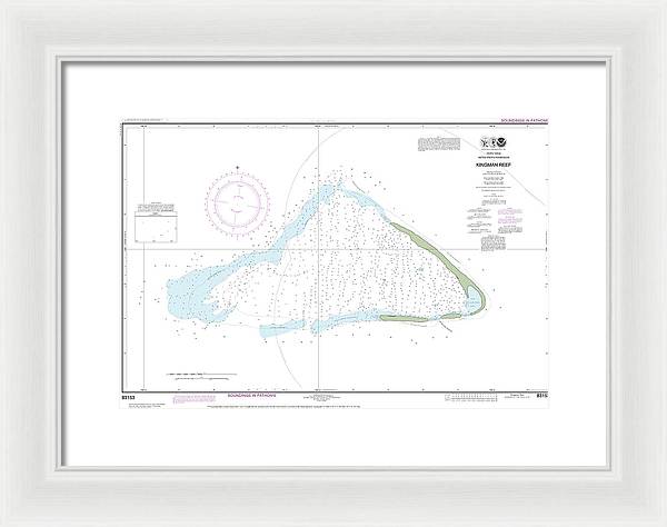 Nautical Chart-83153 United States Possesion Kingman Reef - Framed Print