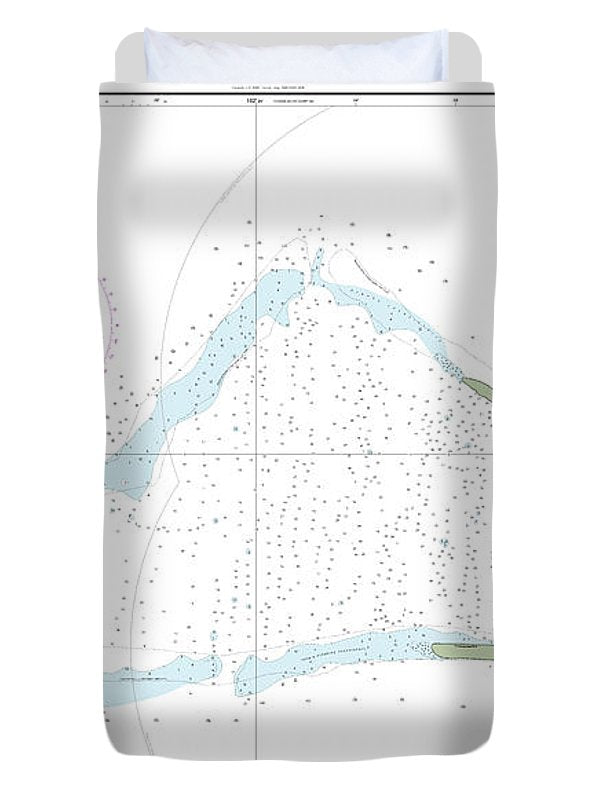 Nautical Chart-83153 United States Possesion Kingman Reef - Duvet Cover