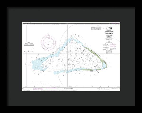 Nautical Chart-83153 United States Possesion Kingman Reef - Framed Print