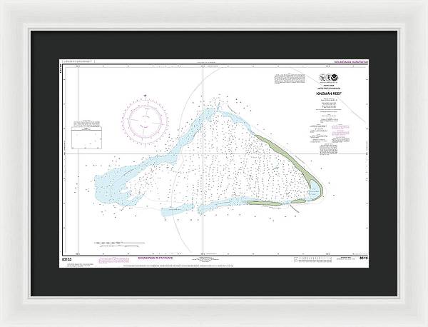 Nautical Chart-83153 United States Possesion Kingman Reef - Framed Print