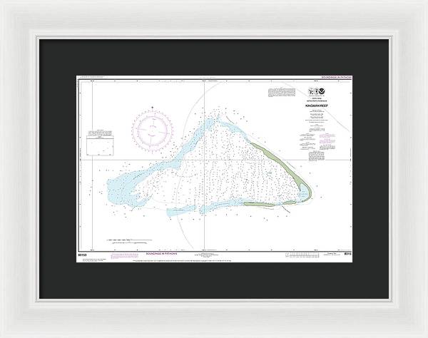 Nautical Chart-83153 United States Possesion Kingman Reef - Framed Print