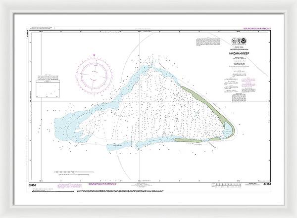 Nautical Chart-83153 United States Possesion Kingman Reef - Framed Print