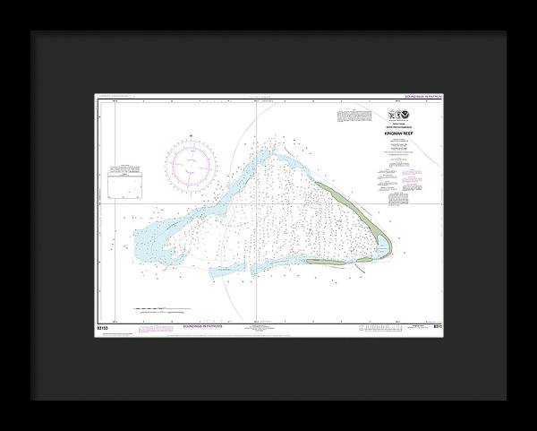 Nautical Chart-83153 United States Possesion Kingman Reef - Framed Print